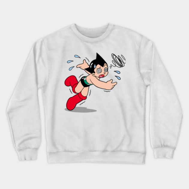 Astro Boy Falling Derp Crewneck Sweatshirt by Secretsheep13